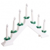 Новогодняя горка 7 свечек, 230V IP20, цвет корпуса: белый, цвет свечения: теплый белый