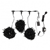 Гирлянда LED Клип-лайт, 24V, 3 нити по 20 м, свечение с динамикой, цвет диодов желтый