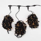 Гирлянда LED Клип-лайт, 24V, 3 нити по 20 м, свечение с динамикой, цвет диодов желтый