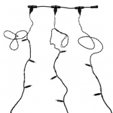 Гирлянда LED Клип-лайт, 24V, 3 нити по 20 м, свечение с динамикой, цвет диодов желтый