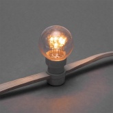 Гирлянда LED Galaxy Bulb String 10м, белый каучук, 30 ламп, желтые, влагостойкая IP54