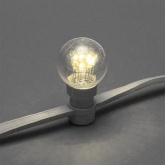 Гирлянда LED Galaxy Bulb String 10м, белый каучук, 30 ламп, тепло-белые, влагостойкая IP65