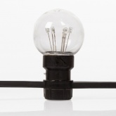 Гирлянда LED Galaxy Bulb String 10м, черный КАУЧУК, 30 ламп*6 LED ЖЕЛТЫЕ, влагостойкая IP65
