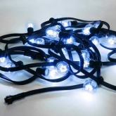 Гирлянда LED Galaxy Bulb String 10м, черный КАУЧУК, 30 ламп*6 LED СИНИЕ, влагостойкая IP65