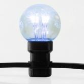 Гирлянда LED Galaxy Bulb String 10м, черный КАУЧУК, 30 ламп*6 LED СИНИЕ, влагостойкая IP65