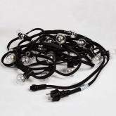 Гирлянда LED Galaxy Bulb String 10м, черный каучук, 30 ламп, белые, влагостойкая IP65