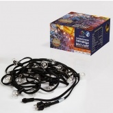 Гирлянда LED Galaxy Bulb String 10м, черный каучук, 30 ламп, тепло-белые, влагостойкая IP65
