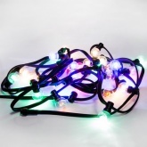Гирлянда LED Galaxy Bulb String 10м, черный каучук, 30 ламп, мульти, влагостойкая IP65