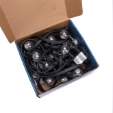 Гирлянда LED Galaxy Bulb String 10м, черный каучук, 30 ламп, мульти, влагостойкая IP65