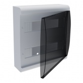 Щит распределительный накладной EKF PROxima ЩРН-П-24 SlimBox 2х12м пластик затемненная дверца IP41