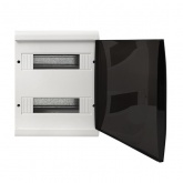 Щит распределительный накладной EKF PROxima ЩРН-П-24 SlimBox 2х12м пластик затемненная дверца IP41