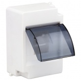 Бокс пластиковый накладной EKF PROxima КМПН 1/4 4 модуля с дверцей, белый