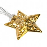 Гирлянда светодиодная на солнечной батарее Звезды, 12 LED теплый белый 1,2 метра IP44