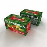 Гирлянда светодиодная на солнечной батарее Звезды, 12 LED теплый белый 1,2 метра IP44