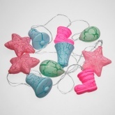 Гирлянда светодиодная Новый год 1,5 м, прозрачный ПВХ, 10 LED, теплый белый, питание 2 x АА