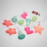 Гирлянда светодиодная Новый год 1,5 м, прозрачный ПВХ, 10 LED, теплый белый, питание 2 x АА