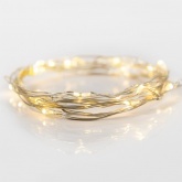 Гирлянда Роса, 2 м, 20 LED, цвет теплый белый работа от 2 батареек CR2032 в комплекте