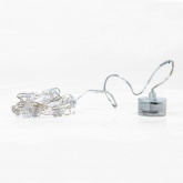 Гирлянда Снежинки, 2м, 20 LED, цвет белый, работа от 2 батареек CR2032 в комплекте