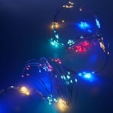 Светодиодная гирлянда Feron CL53 2м + 1м мультиколор с питанием от батареек