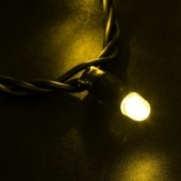 Гирлянда Нить 10м, постоянное свечение, черный ПВХ, 230В, цвет: жёлтый