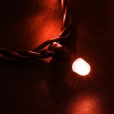 Гирлянда Нить 10м, постоянное свечение, черный ПВХ, 230В, цвет: Красный