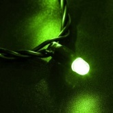 Гирлянда Нить 10м, постоянное свечение, черный ПВХ, 230В, цвет: Зелёный