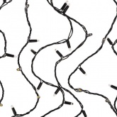 Гирлянда Нить 10м, постоянное свечение, черный ПВХ, 230В, цвет: белый