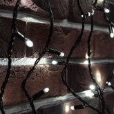 Гирлянда Нить 10м, постоянное свечение, черный ПВХ, 230В, цвет: белый