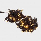 Гирлянда Нить 10м, постоянное свечение, черный ПВХ, 230В, цвет: тёплый белый