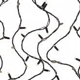 Гирлянда Нить 10м, постоянное свечение, черный ПВХ, 230В, цвет: тёплый белый