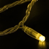 Гирлянда Нить 10м, постоянное свечение, прозрачный ПВХ, 230В, цвет: жёлтый