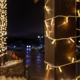 Гирлянда Нить 10м, с эффектом мерцания, белый ПВХ, 230В, цвет: тёплый белый