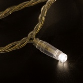 Гирлянда Нить 10м,с эффектом мерцания (каждый 5-ый), прозрачный ПВХ, 230В, цвет: теплый белый