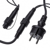 Гирлянда светодиодная TDM СГУ100БТ10, 10м, 3000K, каучук чер., посл. подкл, IP65, 250В