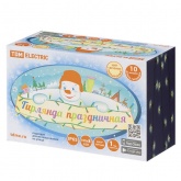 Гирлянда светодиодная TDM СГУ100БТ10, 10м, 3000K, каучук чер., посл. подкл, IP65, 250В