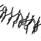 Гирлянда светодиодная TDM СГУ100БТ10, 10м, 3000K, каучук чер., посл. подкл, IP65, 250В