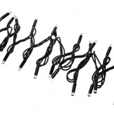 Гирлянда светодиодная TDM СГУ100Б10, 10м, мерц-е, 6500K, каучук чер., посл. подкл, IP65, 250В