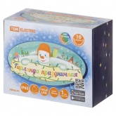 Гирлянда светодиодная TDM Шарики 100LED, 10м, многоцветн, каучук черный, посл.подключ., 250В, IP65