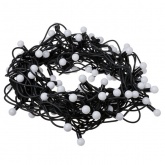 Гирлянда светодиодная TDM Шарики 100LED, 10м, многоцветн, каучук черный, посл.подключ., 250В, IP65