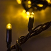 Гирлянда Твинкл Лайт 20м, черный КАУЧУК, 240LED, 230V IP67 цвет желтый