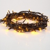 Гирлянда Твинкл Лайт 10 м, черный ПВХ, 100 LED, 230V IP65 цвет желтый