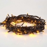 Гирлянда Твинкл Лайт 10 м, черный ПВХ, 100 LED, 230V IP65 цвет оранжевый