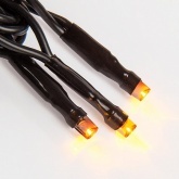 Гирлянда Твинкл Лайт 10 м, черный ПВХ, 100 LED, 230V IP65 цвет оранжевый