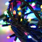 Гирлянда Твинкл Лайт 10 м, черный ПВХ, 100 LED, 230V IP65 цвет белый/мультиколор