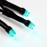 Гирлянда Твинкл Лайт 10 м, черный ПВХ, 100 LED, 230V IP65 цвет бирюзовый