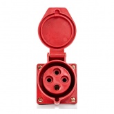 Розетка стационарная наружная EKF PROxima 124 3Р+РЕ 32А 380В IP44