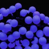 Гирлянда мультишарики D17,5мм, 20м, черный ПВХ, IP65 230V 200LED, цвет синий