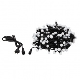 Гирлянда мультишарики D17,5мм, 20м, черный ПВХ, IP65 230V 200LED, цвет белый