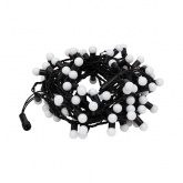 Гирлянда мультишарики D17,5мм, 10м, черный ПВХ, IP65 230V 100LED, цвет RGB