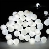 Гирлянда мультишарики D23мм, 10м, черный ПВХ, IP65 230V 80LED, цвет белый